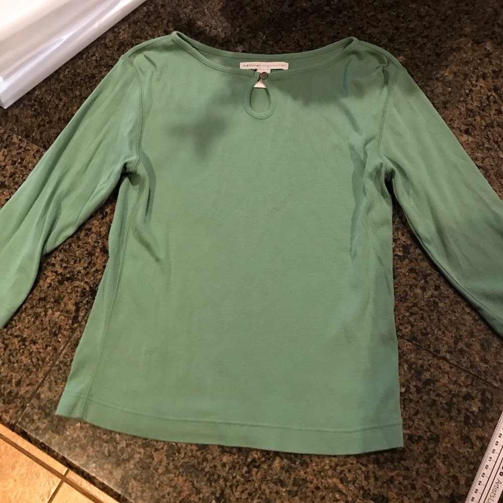 Natural Instincts Size Medium Sage Green Long Sleeve #2161